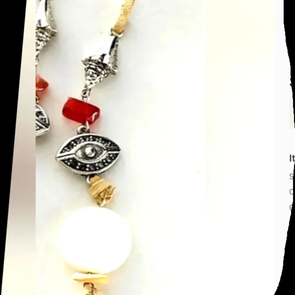 Free People “Treasure Dangles” – Mother of Pearl – Boho Luxe Earrings – Like New